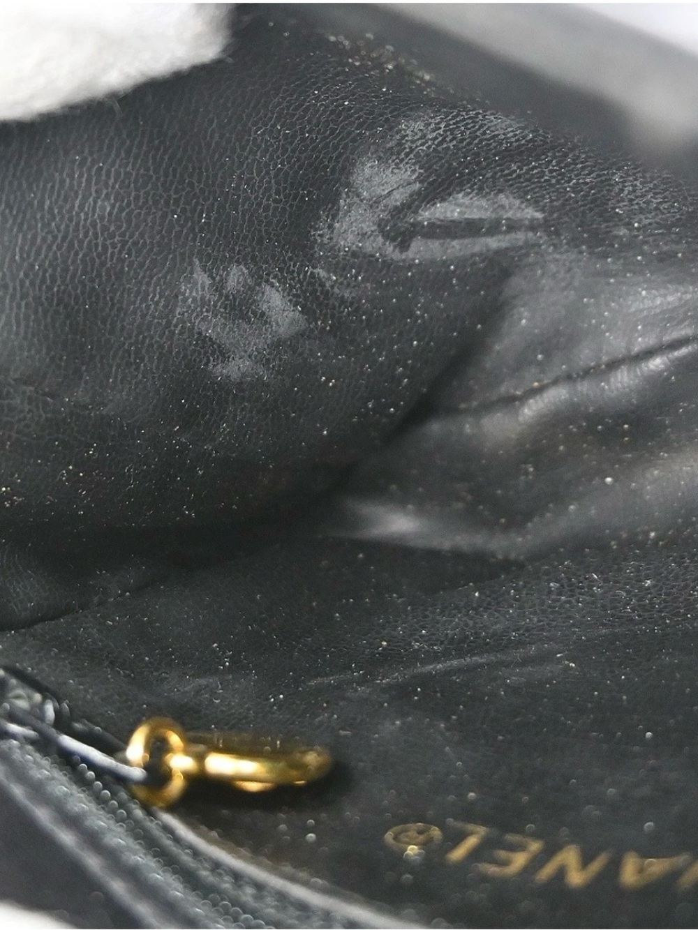 Authentic CHANEL 1991 black lambskin vintage mini belt bum bag waist 70cm - Picture 8 of 10